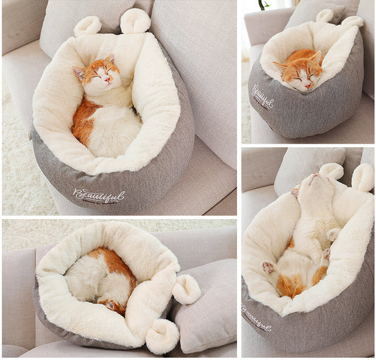 Pet Dog Bed Warming Soft Sleeping Bed