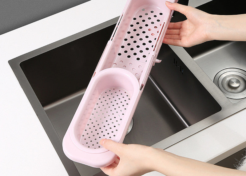Telescopic Sink Rack Soap Sponge Holder Kitchen