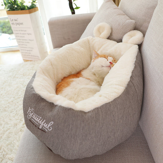 Pet Dog Bed Warming Soft Sleeping Bed