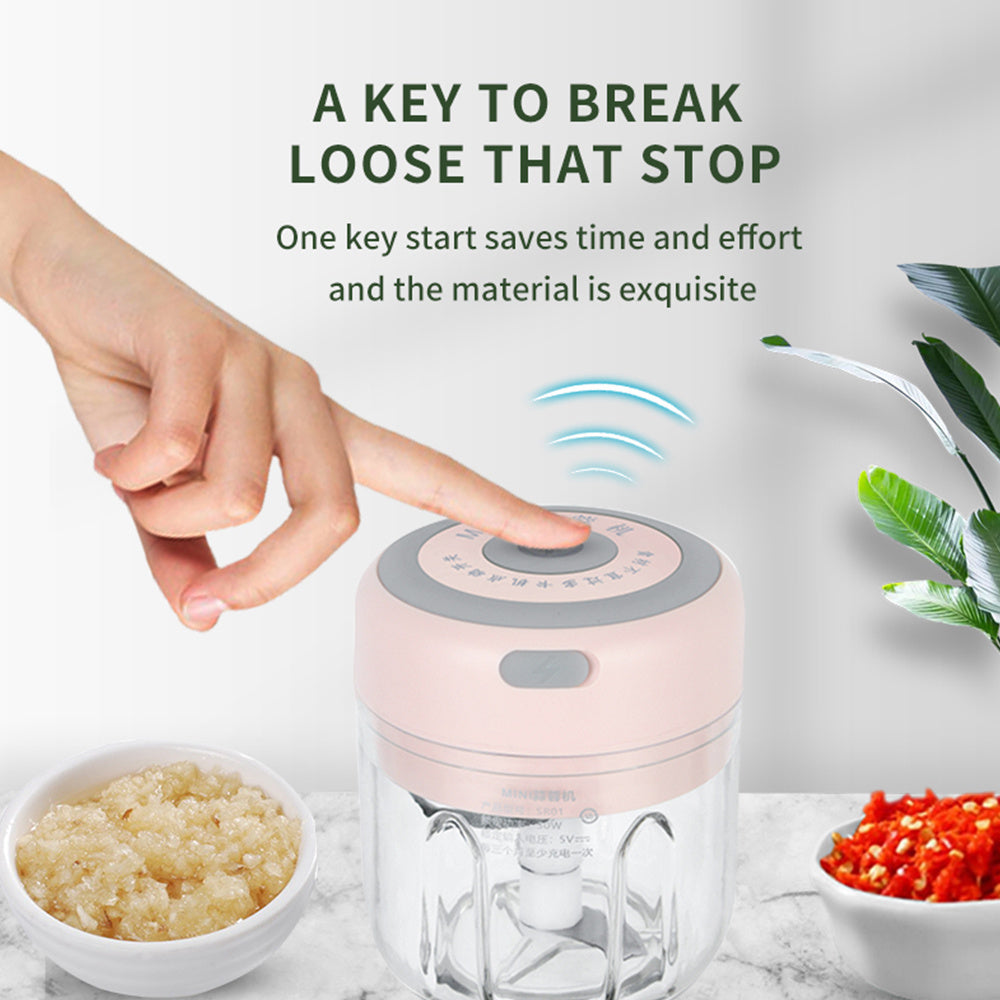 Mini Electric Garlic Chopper USB Charging Ginger