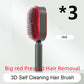 Self Cleaning Hair Brush For Women One-key