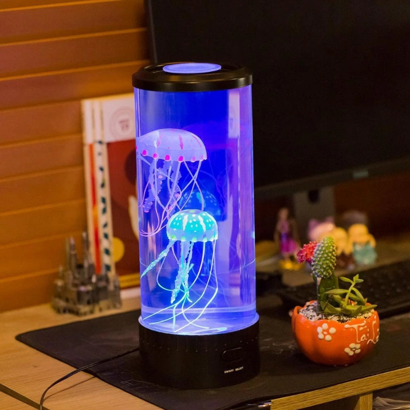 LED Jellyfish Aquarium Lamp Night Light USB