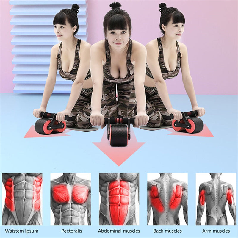 Double Wheel Abdominal Exerciser Women Men