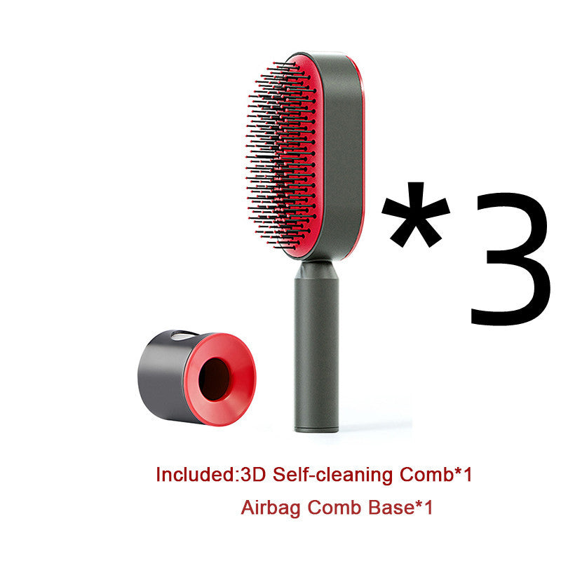 Self Cleaning Hair Brush For Women One-key
